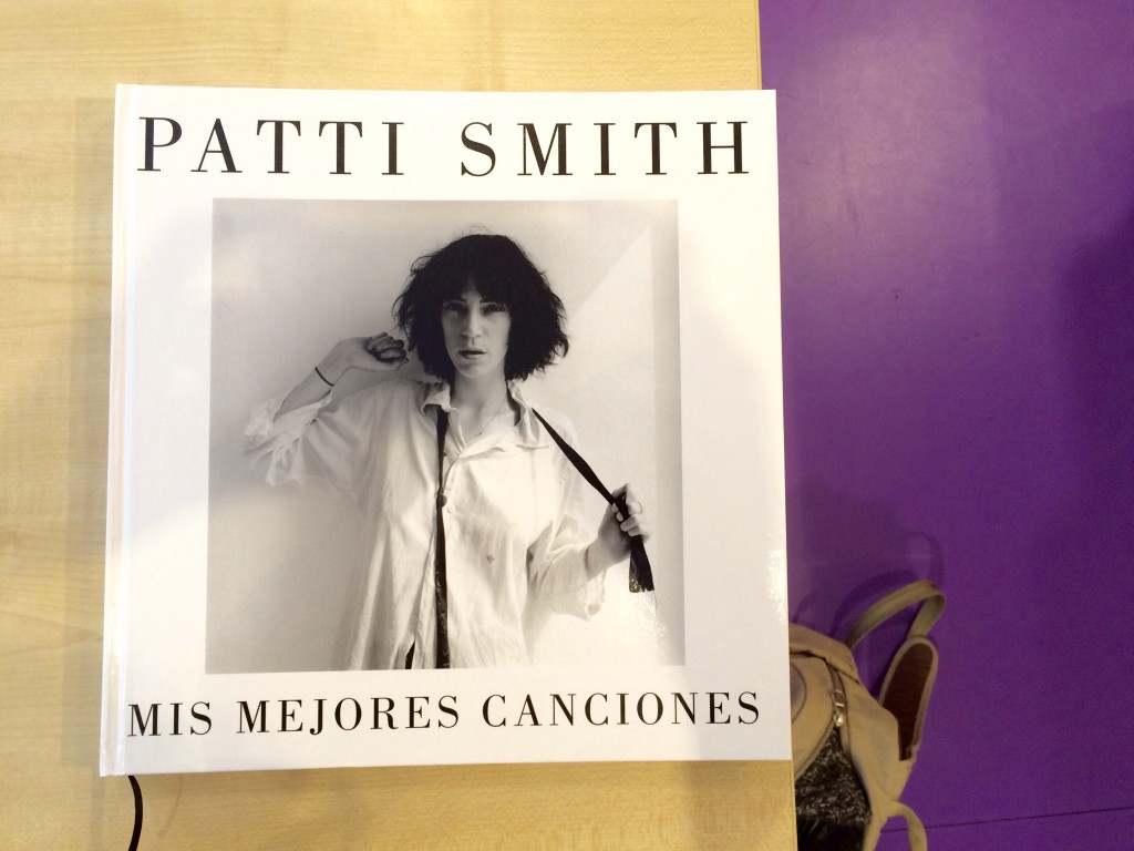 Patti Smith book on a table in the kid section of a Madrid bookstore